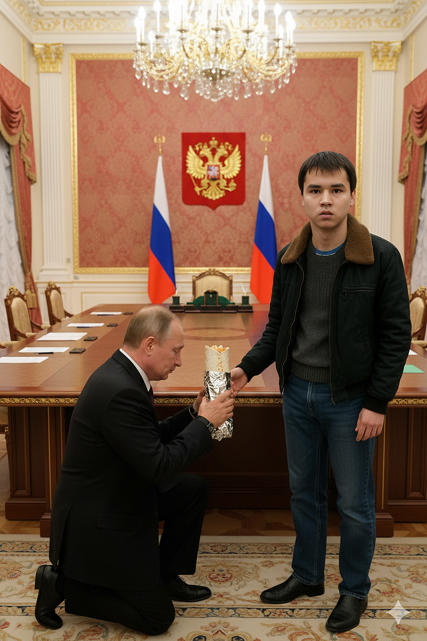 Путин на коленях